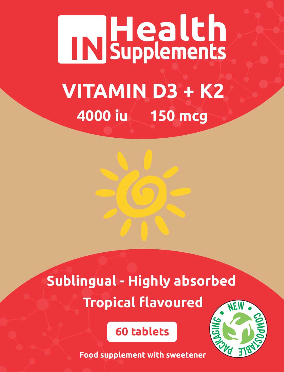 Vitamin D3 with K2 – 60 tablets